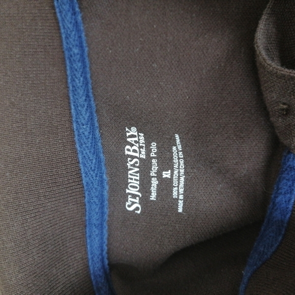 ST John Bay Heritage Pique Brown XL Brown Shirt - Picture 7 of 7